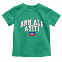 Ann Ale Ayiti Collegiate Athletic Sport Style Toddler T Shirt Let's Go Haiti Haitian Flag and Coat of Arms Pride