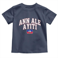 Ann Ale Ayiti Collegiate Athletic Sport Style Toddler T Shirt Let's Go Haiti Haitian Flag and Coat of Arms Pride