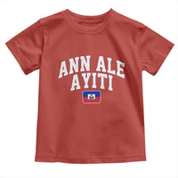 Ann Ale Ayiti Collegiate Athletic Sport Style Toddler T Shirt Let's Go Haiti Haitian Flag and Coat of Arms Pride