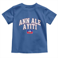 Ann Ale Ayiti Collegiate Athletic Sport Style Toddler T Shirt Let's Go Haiti Haitian Flag and Coat of Arms Pride