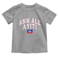 Ann Ale Ayiti Collegiate Athletic Sport Style Toddler T Shirt Let's Go Haiti Haitian Flag and Coat of Arms Pride