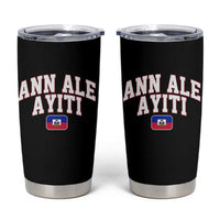 Ann Ale Ayiti Collegiate Athletic Sport Style Tumbler Cup Let's Go Haiti Haitian Flag and Coat of Arms Pride
