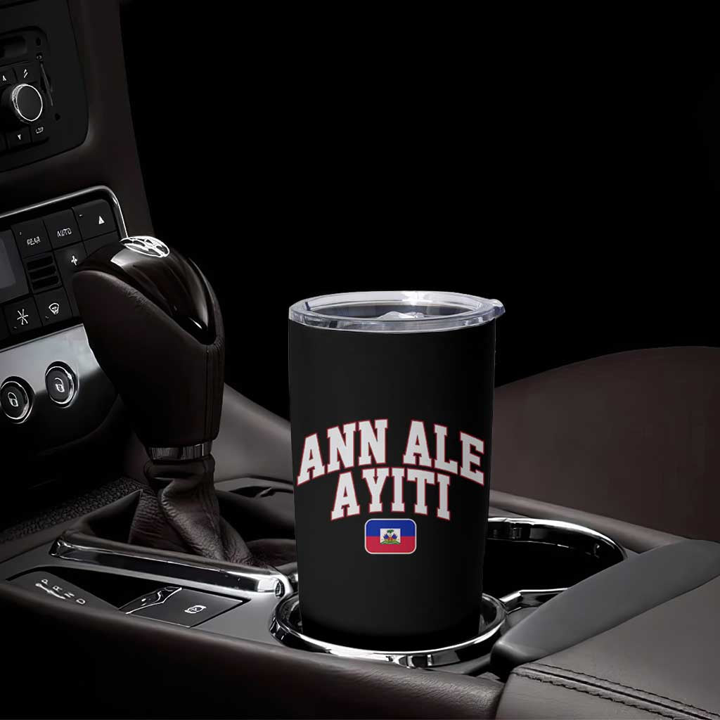 Ann Ale Ayiti Collegiate Athletic Sport Style Tumbler Cup Let's Go Haiti Haitian Flag and Coat of Arms Pride