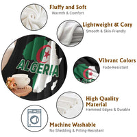 Algeria Algerian Pride Map of Africa Heritage Graphic Throw Blanket Patriotic North African Roots National Flag