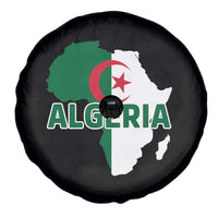 Algeria Algerian Pride Map of Africa Heritage Graphic Spare Tire Cover Patriotic North African Roots National Flag