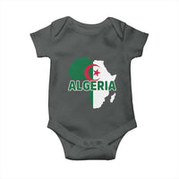 Algeria Algerian Pride Map of Africa Heritage Graphic Baby Onesie Patriotic North African Roots National Flag
