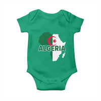 Algeria Algerian Pride Map of Africa Heritage Graphic Baby Onesie Patriotic North African Roots National Flag