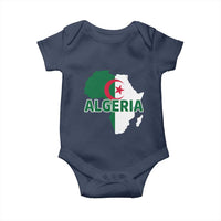 Algeria Algerian Pride Map of Africa Heritage Graphic Baby Onesie Patriotic North African Roots National Flag