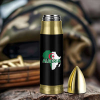 Algeria Algerian Pride Map of Africa Heritage Graphic Bullet Tumbler Patriotic North African Roots National Flag