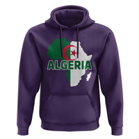 Algeria Algerian Pride Map of Africa Heritage Graphic Hoodie Patriotic North African Roots National Flag