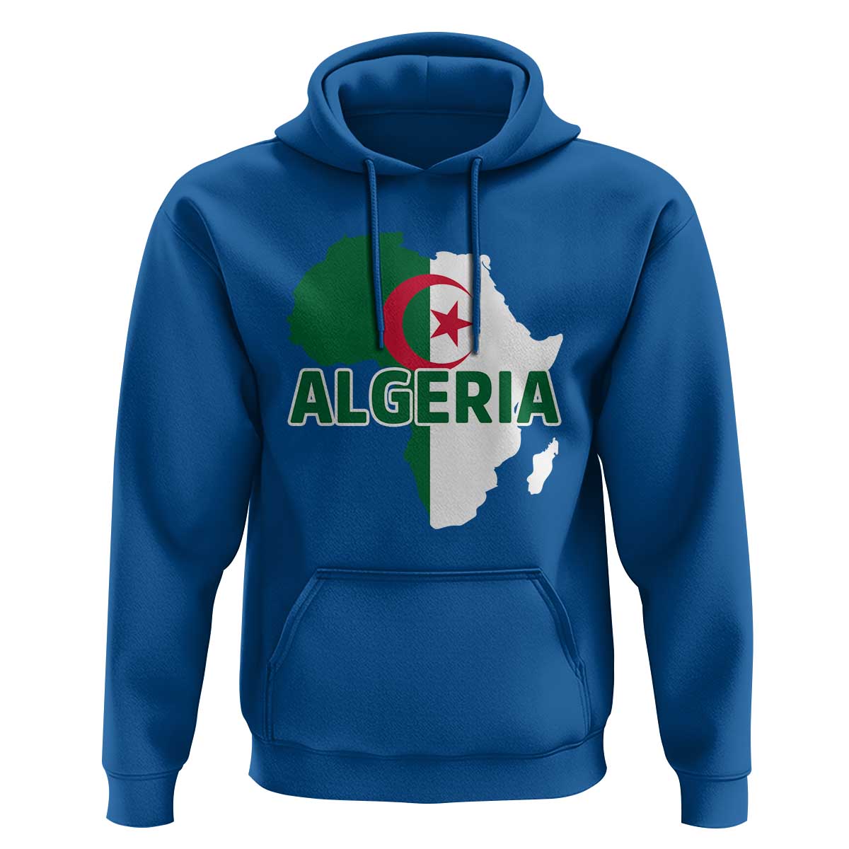Algeria Algerian Pride Map of Africa Heritage Graphic Hoodie Patriotic North African Roots National Flag