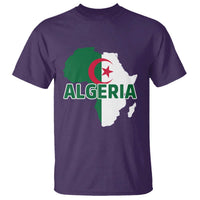 Algeria Algerian Pride Map of Africa Heritage Graphic T Shirt Patriotic North African Roots National Flag