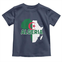 Algeria Algerian Pride Map of Africa Heritage Graphic Toddler T Shirt Patriotic North African Roots National Flag