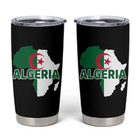 Algeria Algerian Pride Map of Africa Heritage Graphic Tumbler Cup Patriotic North African Roots National Flag