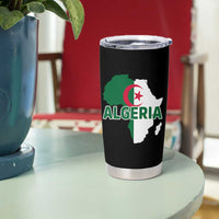 Algeria Algerian Pride Map of Africa Heritage Graphic Tumbler Cup Patriotic North African Roots National Flag