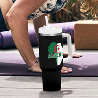 Algeria Algerian Pride Map of Africa Heritage Graphic Tumbler With Handle Patriotic North African Roots National Flag