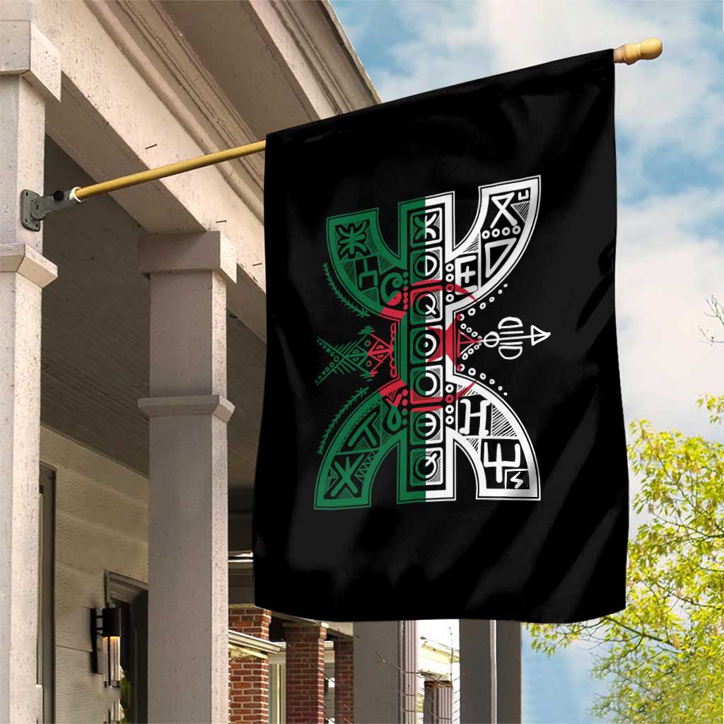 Algeria Amazigh Berber Yaz Symbol Algerian Flag Heritage Graphic Garden Flag Traditional North African Tribal Culture Art