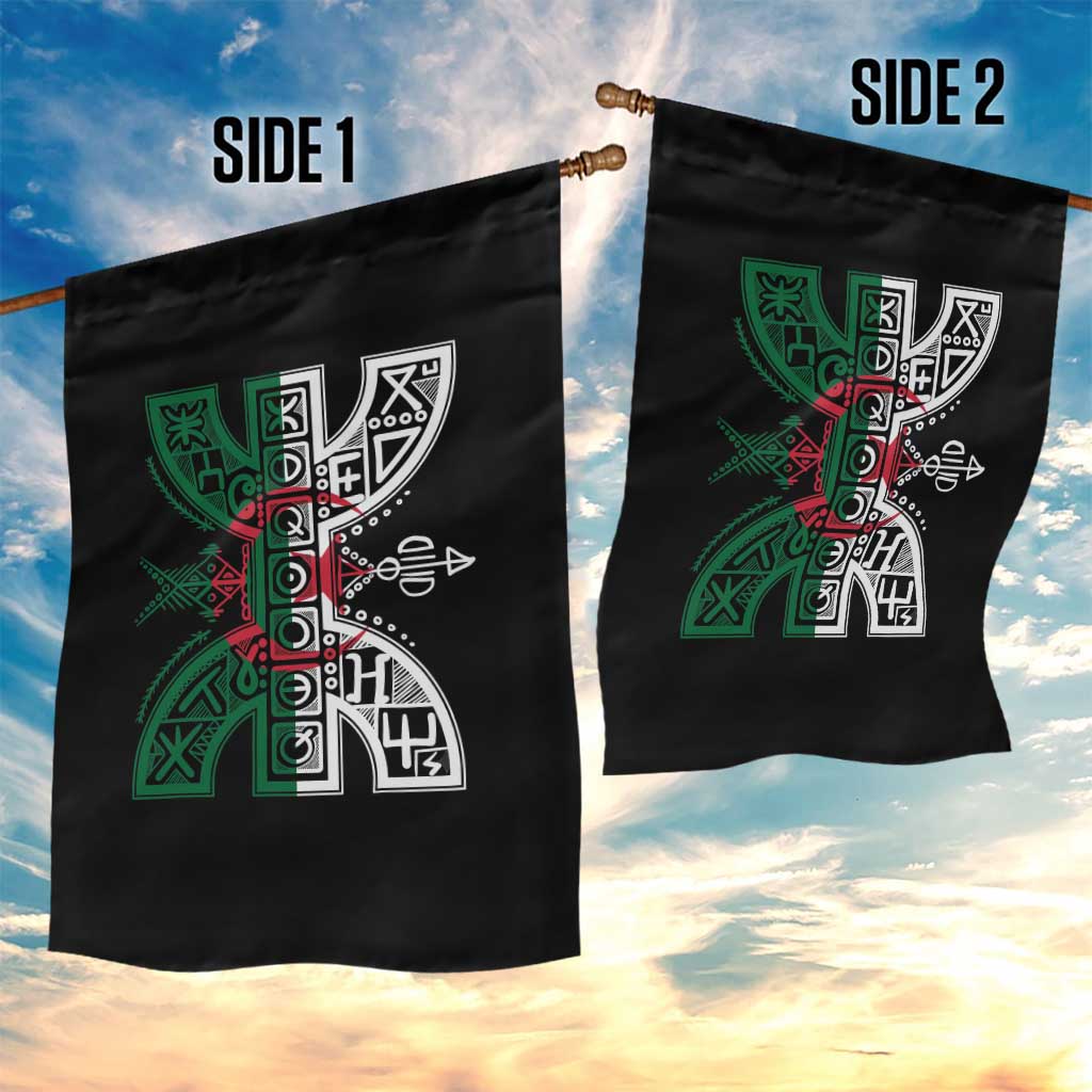 Algeria Amazigh Berber Yaz Symbol Algerian Flag Heritage Graphic Garden Flag Traditional North African Tribal Culture Art