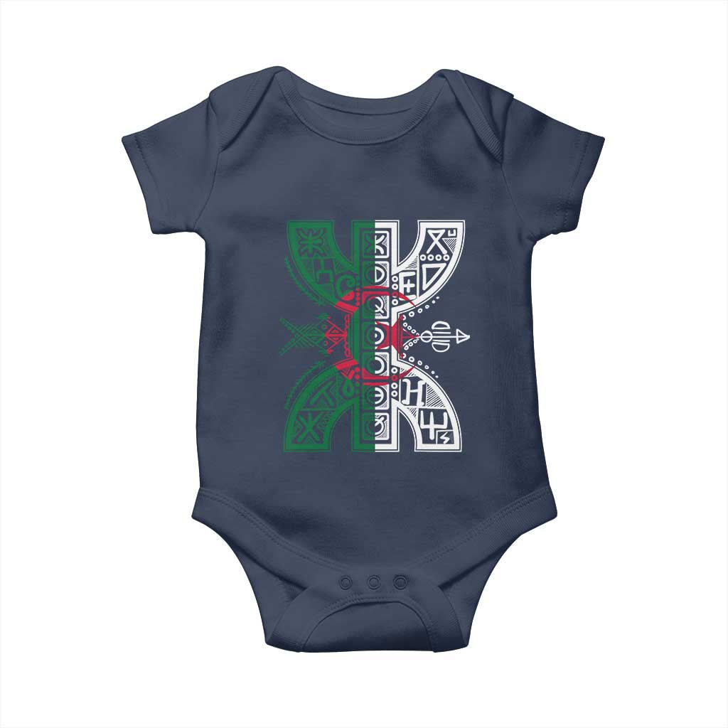 Algeria Amazigh Berber Yaz Symbol Algerian Flag Heritage Graphic Baby Onesie Traditional North African Tribal Culture Art