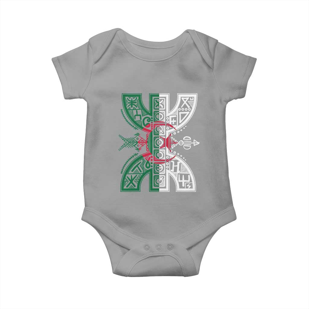 Algeria Amazigh Berber Yaz Symbol Algerian Flag Heritage Graphic Baby Onesie Traditional North African Tribal Culture Art