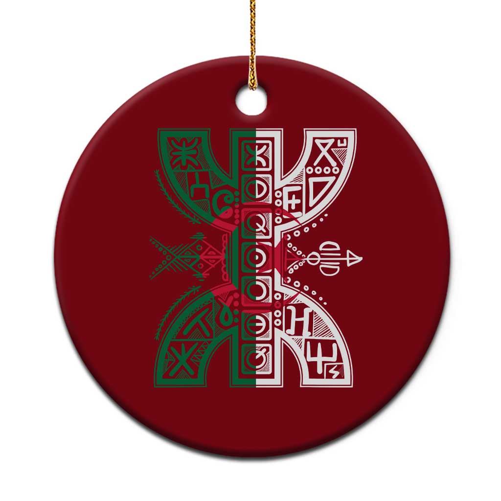 Algeria Amazigh Berber Yaz Symbol Algerian Flag Heritage Graphic Ceramic Ornament Traditional North African Tribal Culture Art