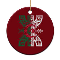 Algeria Amazigh Berber Yaz Symbol Algerian Flag Heritage Graphic Ceramic Ornament Traditional North African Tribal Culture Art