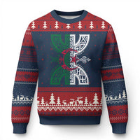 Algeria Amazigh Berber Yaz Symbol Algerian Flag Heritage Graphic Ugly Christmas Sweater Traditional North African Tribal Culture Art