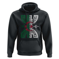 Algeria Amazigh Berber Yaz Symbol Algerian Flag Heritage Graphic Hoodie Traditional North African Tribal Culture Art