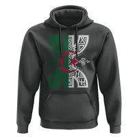 Algeria Amazigh Berber Yaz Symbol Algerian Flag Heritage Graphic Hoodie Traditional North African Tribal Culture Art