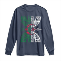 Algeria Amazigh Berber Yaz Symbol Algerian Flag Heritage Graphic Long Sleeve Shirt Traditional North African Tribal Culture Art