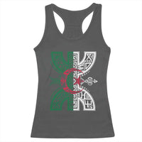 Algeria Amazigh Berber Yaz Symbol Algerian Flag Heritage Graphic Racerback Tank Top Traditional North African Tribal Culture Art