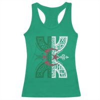 Algeria Amazigh Berber Yaz Symbol Algerian Flag Heritage Graphic Racerback Tank Top Traditional North African Tribal Culture Art