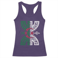 Algeria Amazigh Berber Yaz Symbol Algerian Flag Heritage Graphic Racerback Tank Top Traditional North African Tribal Culture Art