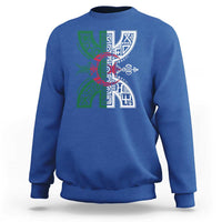 Algeria Amazigh Berber Yaz Symbol Algerian Flag Heritage Graphic Sweatshirt Traditional North African Tribal Culture Art