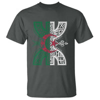 Algeria Amazigh Berber Yaz Symbol Algerian Flag Heritage Graphic T Shirt Traditional North African Tribal Culture Art