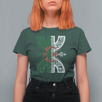Algeria Amazigh Berber Yaz Symbol Algerian Flag Heritage Graphic T Shirt For Women Traditional North African Tribal Culture Art