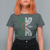 Algeria Amazigh Berber Yaz Symbol Algerian Flag Heritage Graphic T Shirt For Women Traditional North African Tribal Culture Art