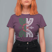 Algeria Amazigh Berber Yaz Symbol Algerian Flag Heritage Graphic T Shirt For Women Traditional North African Tribal Culture Art