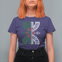 Algeria Amazigh Berber Yaz Symbol Algerian Flag Heritage Graphic T Shirt For Women Traditional North African Tribal Culture Art
