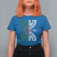 Algeria Amazigh Berber Yaz Symbol Algerian Flag Heritage Graphic T Shirt For Women Traditional North African Tribal Culture Art