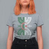 Algeria Amazigh Berber Yaz Symbol Algerian Flag Heritage Graphic T Shirt For Women Traditional North African Tribal Culture Art