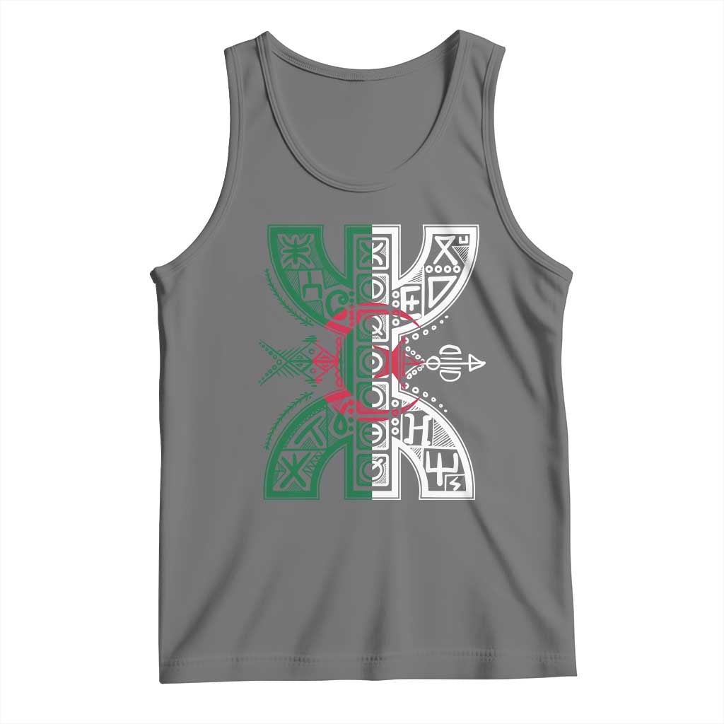 Algeria Amazigh Berber Yaz Symbol Algerian Flag Heritage Graphic Tank Top Traditional North African Tribal Culture Art