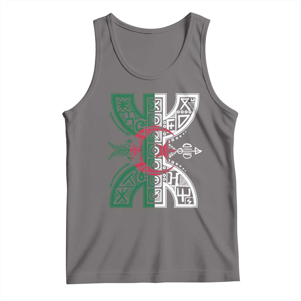 Algeria Amazigh Berber Yaz Symbol Algerian Flag Heritage Graphic Tank Top Traditional North African Tribal Culture Art