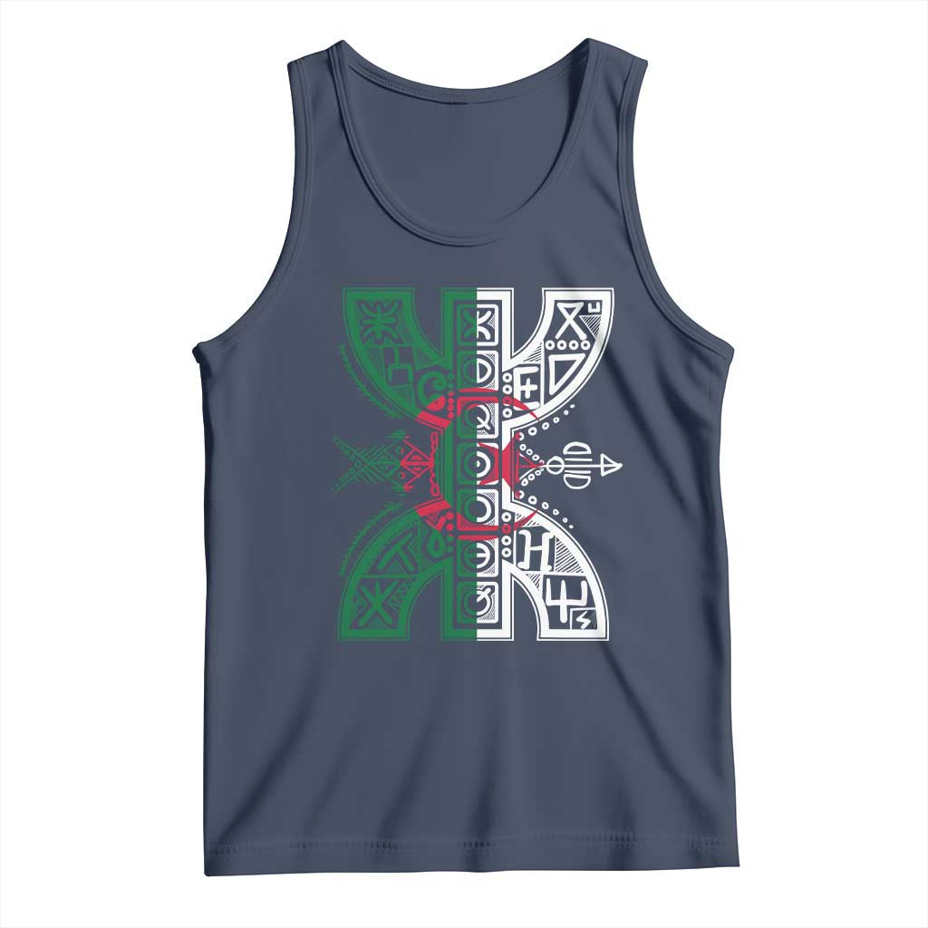 Algeria Amazigh Berber Yaz Symbol Algerian Flag Heritage Graphic Tank Top Traditional North African Tribal Culture Art