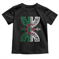 Algeria Amazigh Berber Yaz Symbol Algerian Flag Heritage Graphic Toddler T Shirt Traditional North African Tribal Culture Art