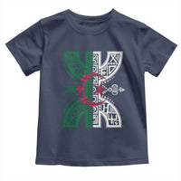 Algeria Amazigh Berber Yaz Symbol Algerian Flag Heritage Graphic Toddler T Shirt Traditional North African Tribal Culture Art