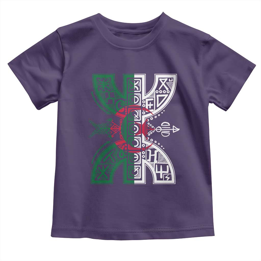 Algeria Amazigh Berber Yaz Symbol Algerian Flag Heritage Graphic Toddler T Shirt Traditional North African Tribal Culture Art