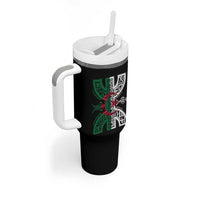Algeria Amazigh Berber Yaz Symbol Algerian Flag Heritage Graphic Tumbler With Handle Traditional North African Tribal Culture Art