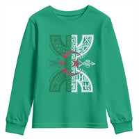 Algeria Amazigh Berber Yaz Symbol Algerian Flag Heritage Graphic Youth Sweatshirt Traditional North African Tribal Culture Art