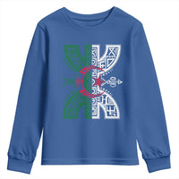 Algeria Amazigh Berber Yaz Symbol Algerian Flag Heritage Graphic Youth Sweatshirt Traditional North African Tribal Culture Art